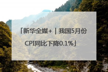 新华全媒+｜我国5月份CPI同比下降0.1%