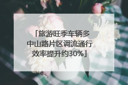 旅游旺季车辆多 中山路片区调流通行效率提升约30%