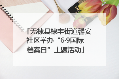 无棣县棣丰街道馨安社区举办“6·9国际档案日”主题活动