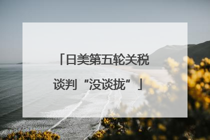日美第五轮关税谈判“没谈拢”