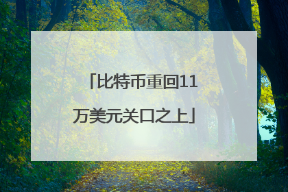 比特币重回11万美元关口之上