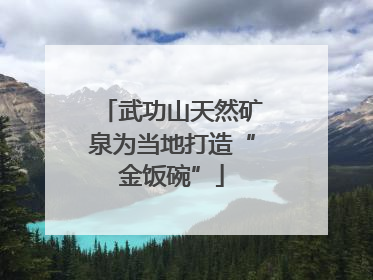 武功山天然矿泉为当地打造“金饭碗”