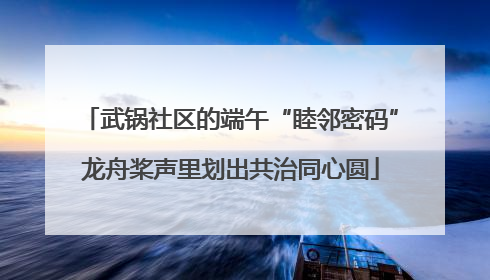 武锅社区的端午“睦邻密码”龙舟桨声里划出共治同心圆