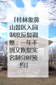 桂林象鼻山景区入园制度反复调整：一年不到又恢复实名制分时预约