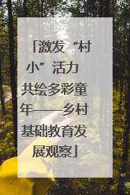 激发“村小”活力 共绘多彩童年——乡村基础教育发展观察