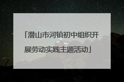 潜山市河镇初中组织开展劳动实践主题活动