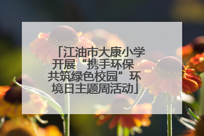 江油市大康小学开展“携手环保 共筑绿色校园”环境日主题周活动