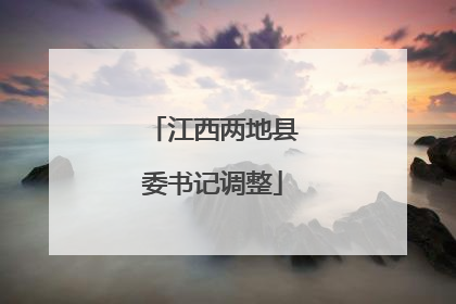 江西两地县委书记调整