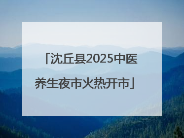 沈丘县2025中医养生夜市火热开市