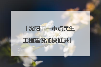 沈阳市一重点民生工程建设加快推进
