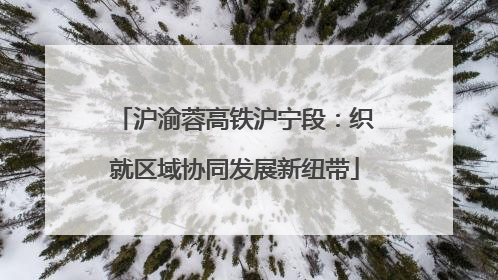 沪渝蓉高铁沪宁段：织就区域协同发展新纽带