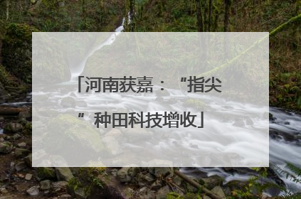 河南获嘉：“指尖”种田科技增收
