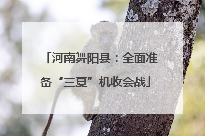 河南舞阳县：全面准备“三夏”机收会战
