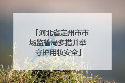 河北省定州市市场监管局多措并举守护用妆安全