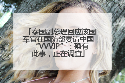 泰国副总理回应该国军官在国防部宴请中国“VVVIP”：确有此事，正在调查