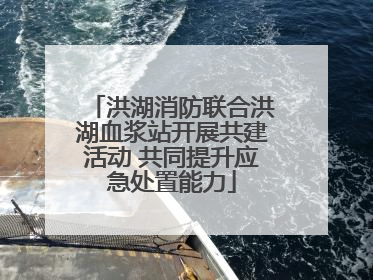 洪湖消防联合洪湖血浆站开展共建活动 共同提升应急处置能力