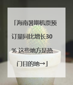海南暑期机票预订量同比增长30% 这些地方是热门目的地→