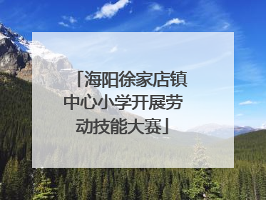 海阳徐家店镇中心小学开展劳动技能大赛
