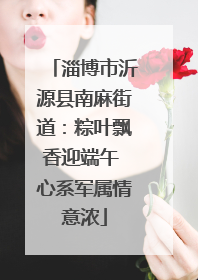 淄博市沂源县南麻街道：粽叶飘香迎端午 心系军属情意浓