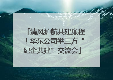 清风护航共建廉程！华东公司举三方“纪企共建”交流会