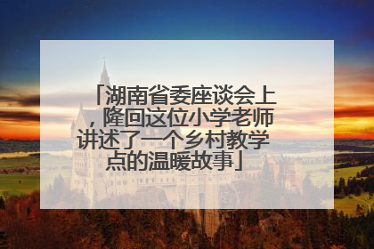 湖南省委座谈会上，隆回这位小学老师讲述了一个乡村教学点的温暖故事