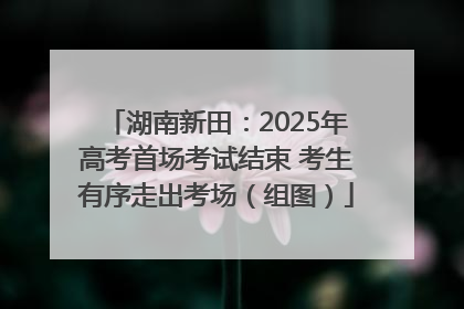 湖南新田：2025年高考首场考试结束 考生有序走出考场（组图）