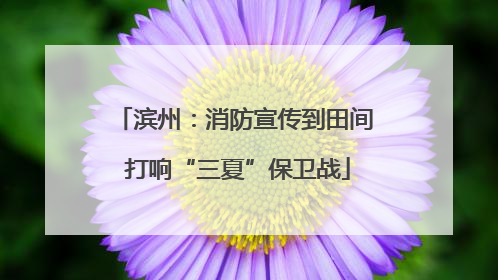 滨州：消防宣传到田间 打响“三夏”保卫战