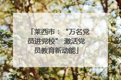 莱西市：“万名党员进党校” 激活党员教育新动能