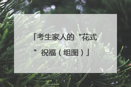 考生家人的“花式”祝福（组图）