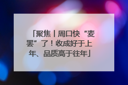 聚焦丨周口快“麦罢”了！收成好于上年、品质高于往年