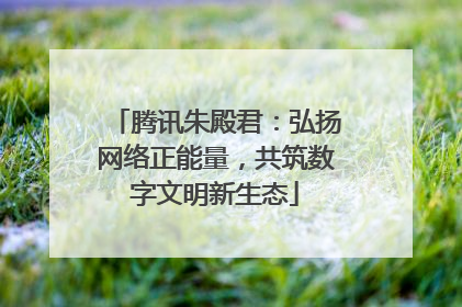 腾讯朱殿君：弘扬网络正能量，共筑数字文明新生态