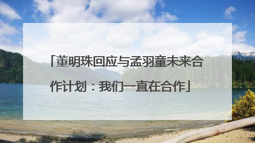 董明珠回应与孟羽童未来合作计划：我们一直在合作