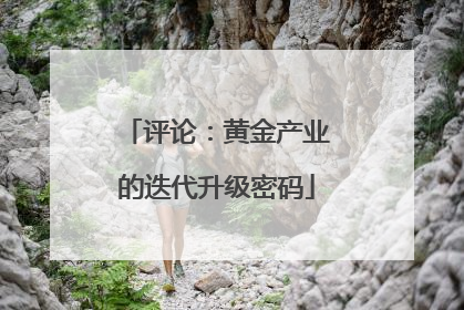 评论：黄金产业的迭代升级密码
