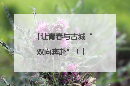 让青春与古城“双向奔赴”！