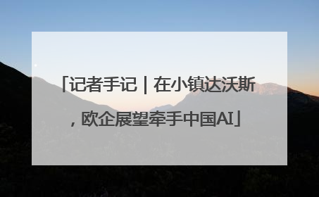记者手记｜在小镇达沃斯，欧企展望牵手中国AI