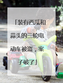 装有西瓜和蒜头的三轮电动车被盗，案子破了