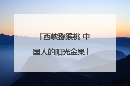 西峡猕猴桃 中国人的阳光金果