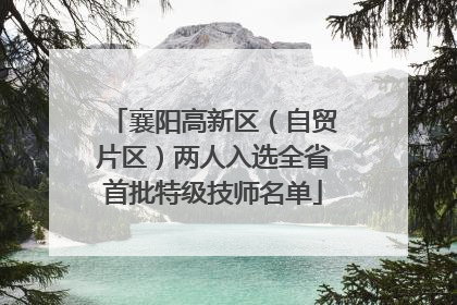 襄阳高新区（自贸片区）两人入选全省首批特级技师名单