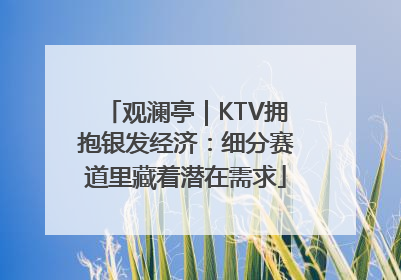 观澜亭｜KTV拥抱银发经济：细分赛道里藏着潜在需求
