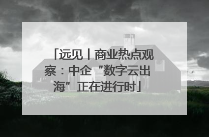 远见丨商业热点观察：中企“数字云出海”正在进行时
