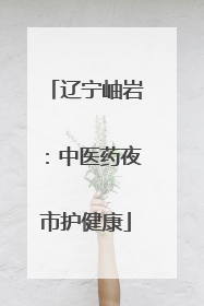 辽宁岫岩：中医药夜市护健康