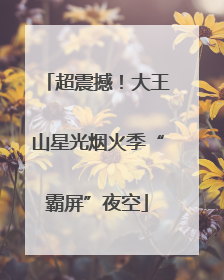超震撼！大王山星光烟火季“霸屏”夜空