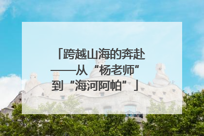 跨越山海的奔赴——从“杨老师”到“海河阿帕”