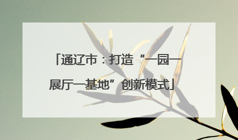 通辽市：打造“一园一展厅一基地”创新模式
