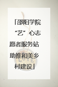 邵阳学院“艺”心志愿者服务站助推和美乡村建设