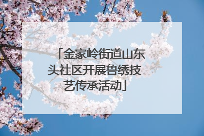 金家岭街道山东头社区开展鲁绣技艺传承活动