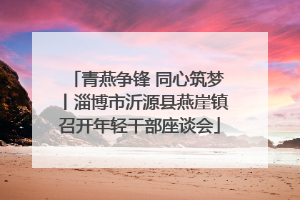 青燕争锋 同心筑梦丨淄博市沂源县燕崖镇召开年轻干部座谈会