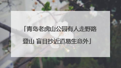 青岛老虎山公园有人走野路登山 盲目抄近道易生意外