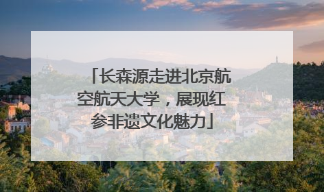 长森源走进北京航空航天大学，展现红参非遗文化魅力