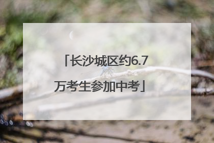 长沙城区约6.7万考生参加中考